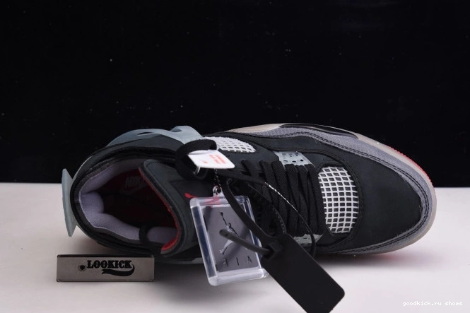 Bred Air 4 Retro Off x CV9388-001 White Jordan 0810